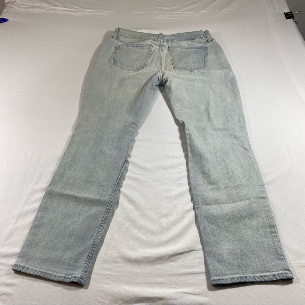 Old Navy Boyfriend Straight Jeans Droit Size 4 Distressed Embroidered Je… - Picture 7 of 9